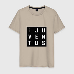 Футболка хлопковая мужская Juventus FC: Black Collection, цвет: миндальный