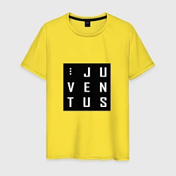 Футболка хлопковая мужская Juventus FC: Black Collection, цвет: желтый