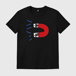 Футболка хлопковая мужская Магнит для красивых девушек, цвет: черный