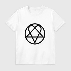 Футболка хлопковая мужская HIM Symbol, цвет: белый