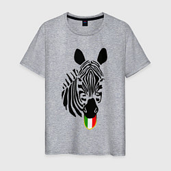 Футболка хлопковая мужская Juventus Zebra, цвет: меланж