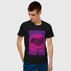 Футболка хлопковая мужская Blade Runner 2049: Purple цвета черный — фото 2
