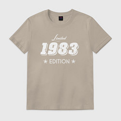 Футболка хлопковая мужская Limited Edition 1983, цвет: миндальный