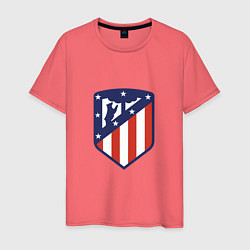 Футболка хлопковая мужская Atletico Madrid, цвет: коралловый