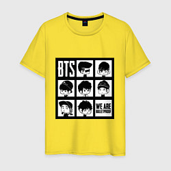 Футболка хлопковая мужская BTS: We are bulletproof, цвет: желтый