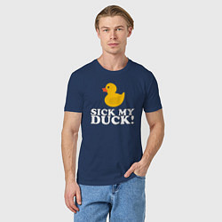 Футболка хлопковая мужская Sick my duck!, цвет: тёмно-синий — фото 2