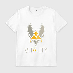 Футболка хлопковая мужская VITALITY Team: Esports, цвет: белый