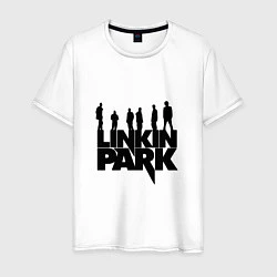 Футболка хлопковая мужская Linkin Park, цвет: белый