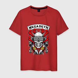 Футболка хлопковая мужская Megadeth Rocker, цвет: красный