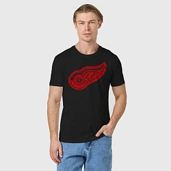 Футболка хлопковая мужская Detroit Red Wings: Pavel Datsyuk, цвет: черный — фото 2