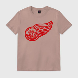 Футболка хлопковая мужская Detroit Red Wings: Pavel Datsyuk, цвет: пыльно-розовый