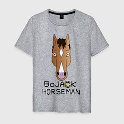 Футболка хлопковая мужская BoJack Horseman, цвет: меланж