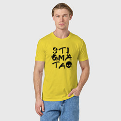 Футболка хлопковая мужская Stigmata, цвет: желтый — фото 2