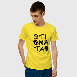Футболка хлопковая мужская Stigmata цвета желтый — фото 2