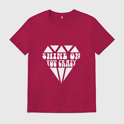 Футболка хлопковая мужская Shine on you crazy, цвет: маджента