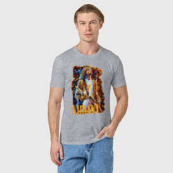 Футболка хлопковая мужская Cobain Art, цвет: меланж — фото 2
