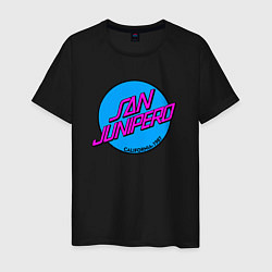 Футболка хлопковая мужская San Junipero, цвет: черный