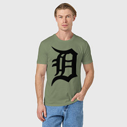 Футболка хлопковая мужская Detroit Tigers, цвет: авокадо — фото 2
