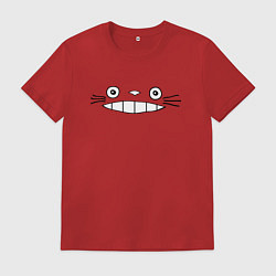Футболка хлопковая мужская Totoro face, цвет: красный