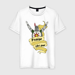 Футболка хлопковая мужская Praise the Sun, цвет: белый