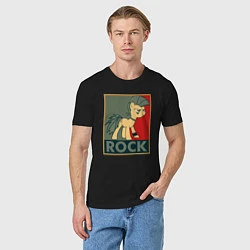 Футболка хлопковая мужская Rock Pony, цвет: черный — фото 2