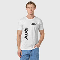 Футболка хлопковая мужская Audi Style, цвет: белый — фото 2