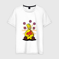 Футболка хлопковая мужская Homer Relax, цвет: белый