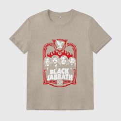 Футболка хлопковая мужская Black Sabbath Collective, цвет: миндальный
