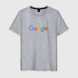 Футболка хлопковая мужская Google, цвет: меланж