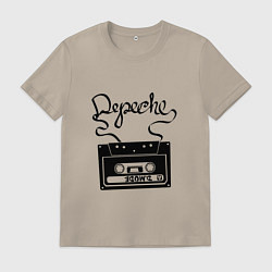 Футболка хлопковая мужская Depeche Mode: Tape, цвет: миндальный
