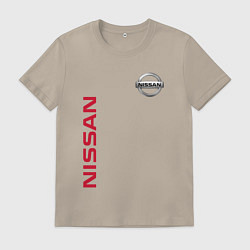 Футболка хлопковая мужская Nissan Style, цвет: миндальный