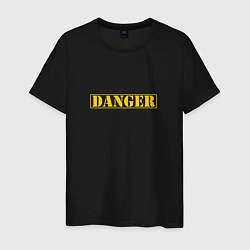 Футболка хлопковая мужская Danger, цвет: черный