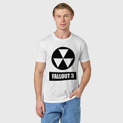 Футболка хлопковая мужская Fallout 3, цвет: белый — фото 2