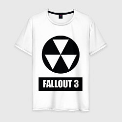 Футболка хлопковая мужская Fallout 3, цвет: белый