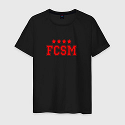 Футболка хлопковая мужская FCSM Club, цвет: черный