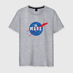 Футболка хлопковая мужская Elon Musk: To Mars, цвет: меланж