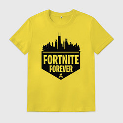 Футболка хлопковая мужская Fortnite Forever, цвет: желтый