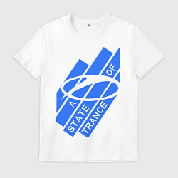 Футболка хлопковая мужская A state of trance, цвет: белый