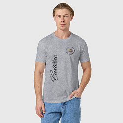 Футболка хлопковая мужская Cadillac, цвет: меланж — фото 2