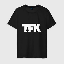 Футболка хлопковая мужская TFK: White Logo, цвет: черный