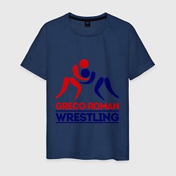 Футболка хлопковая мужская Greco-roman wrestling, цвет: тёмно-синий