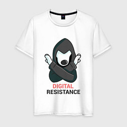 Футболка хлопковая мужская Digital Resistance, цвет: белый