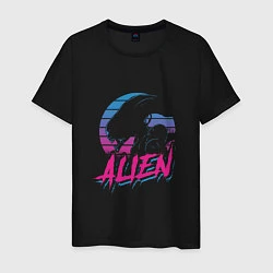 Футболка хлопковая мужская Alien: Retro Style, цвет: черный