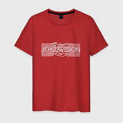 Футболка хлопковая мужская Joy Division, цвет: красный