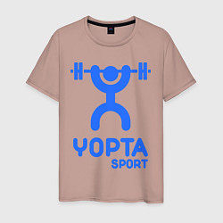 Футболка хлопковая мужская Yopta Sport, цвет: пыльно-розовый