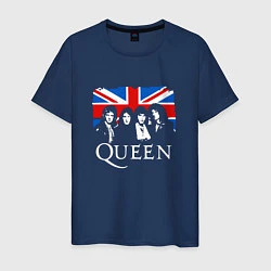 Футболка хлопковая мужская Queen UK, цвет: тёмно-синий