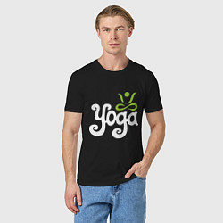 Футболка хлопковая мужская Yoga, цвет: черный — фото 2