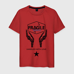 Футболка хлопковая мужская Fragile Express, цвет: красный