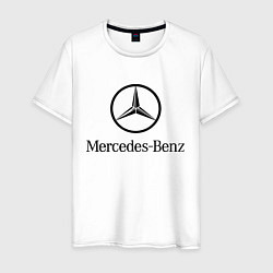 Футболка хлопковая мужская Logo Mercedes-Benz, цвет: белый