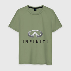 Футболка хлопковая мужская Logo Infiniti, цвет: авокадо